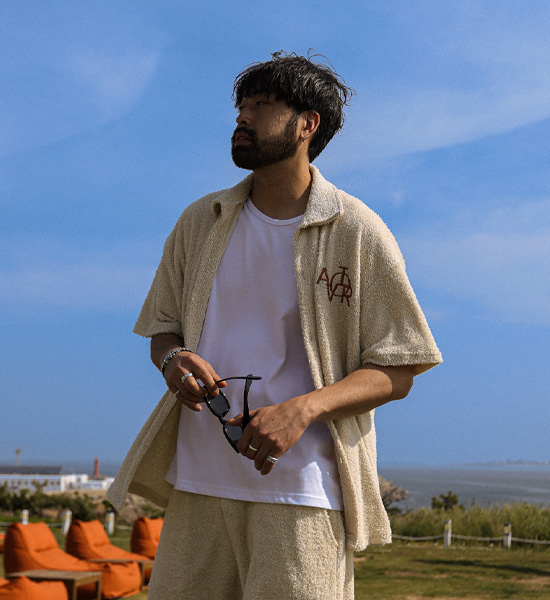 바르카우 타올지 short-sleeved shirt+로히야 타올지 Banding Shorts