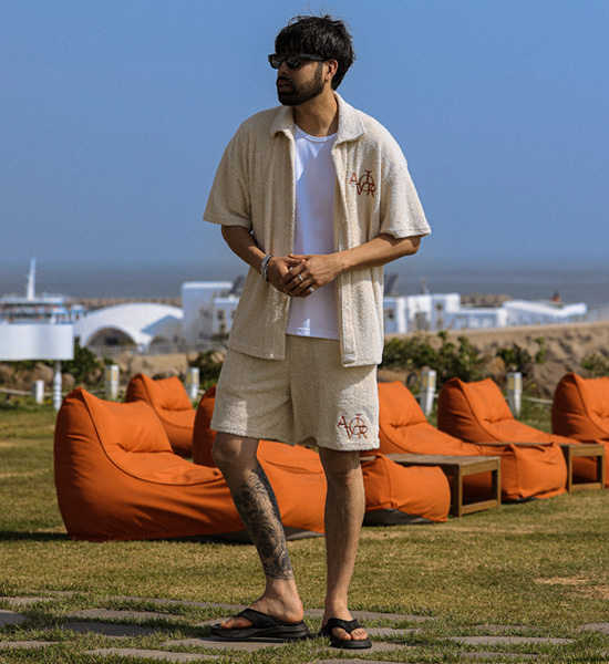 바르카우 타올지 short-sleeved shirt+로히야 타올지 Banding Shorts