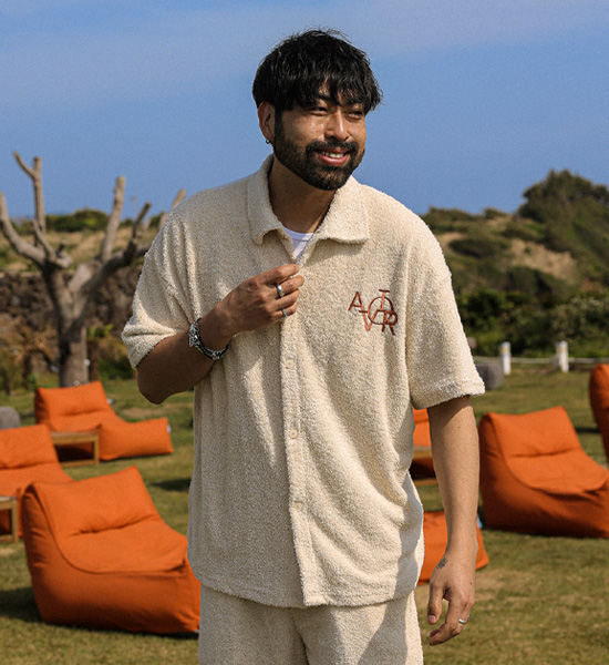 바르카우 타올지 short-sleeved shirt+로히야 타올지 Banding Shorts