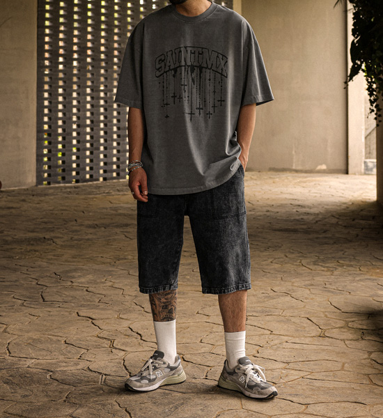 (XL-6XL)<br>킨도니 pigment Short T shirts