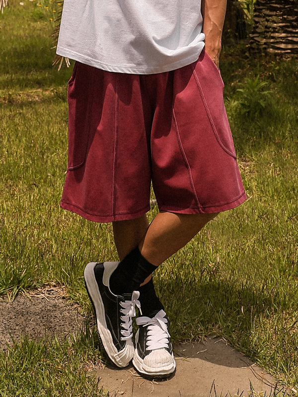 (XL-6XL)<BR>밀킨빌 pigment  Bermuda Banding Shorts