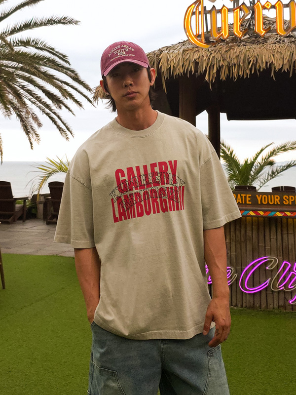 (XL-4XL)<BR>자코비나 pigment Short T shirts