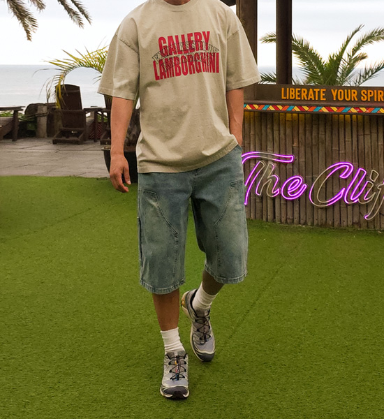 (M-4XL)<BR>아바칸 Bermuda denim banding shorts 692