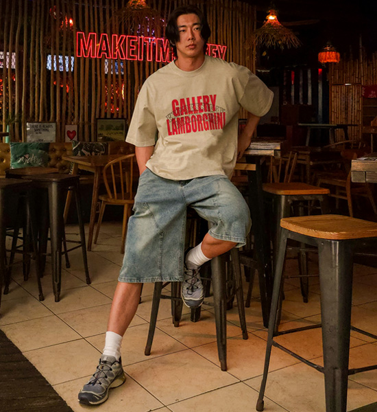 (M-4XL)<BR>아바칸 Bermuda denim banding shorts 692