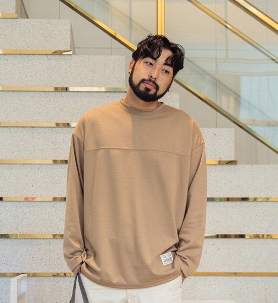 (L-5XL)<br>꺼내입어요 Incision a long-sleeved t-shirt<br><font color="#fb5ec9"><B>[1+1]</B></font>