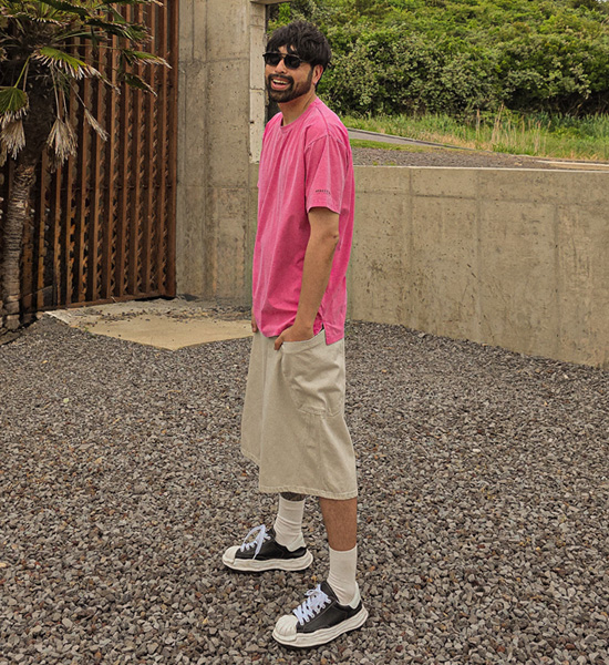 (XL-6XL)<br>포모나 pigment Short T shirts T027<br><font color="#072c81"><B>【 W.DNA 】</B></font>