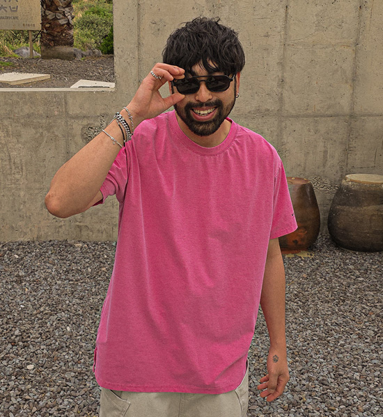 (XL-6XL)<br>포모나 pigment Short T shirts T027<br><font color="#072c81"><B>【 W.DNA 】</B></font>