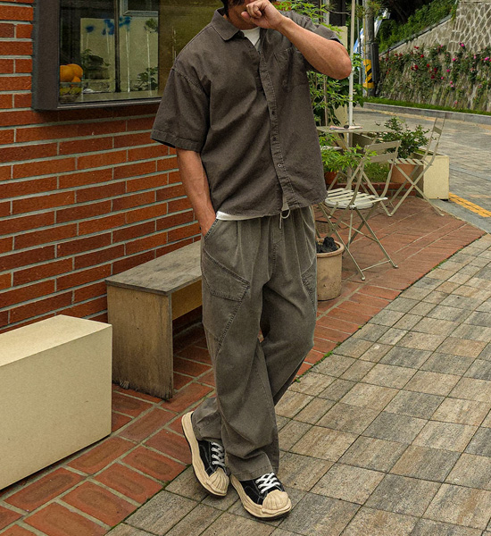 (XL-6XL)<br>카미얀 Semi-wide fit cargo-banding pants 8063