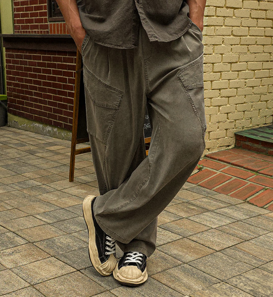 (XL-6XL)<br>카미얀 Semi-wide fit cargo-banding pants 8063