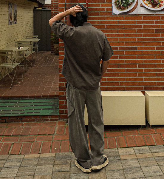 (XL-6XL)<br>카미얀 Semi-wide fit cargo-banding pants 8063