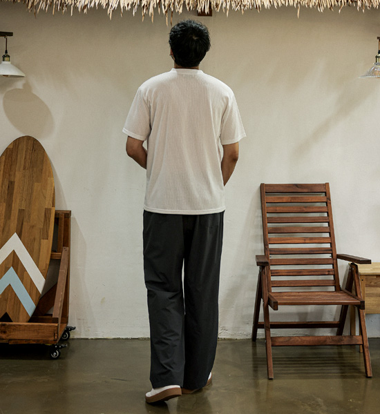 (L-4XL)<br>클린치 Henley neck Short T shirts