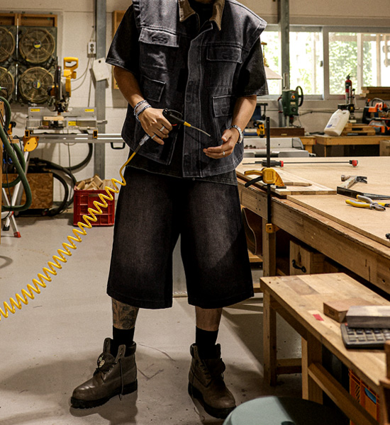 (XL-4XL)<br>페르니크 Kara denim vest 618