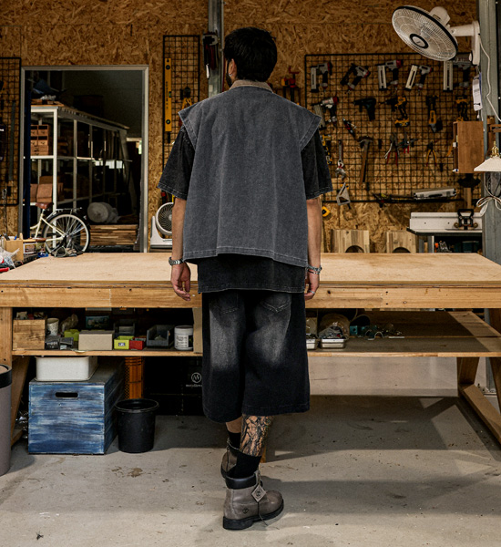 (XL-4XL)<br>페르니크 Kara denim vest 618