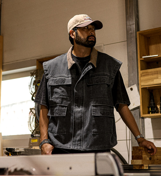 (XL-4XL)<br>페르니크 Kara denim vest 618