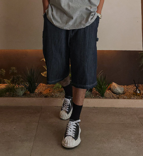 (XL-6XL)<br>스프리몽 Non-wash jeans Bermuda Banding Shorts