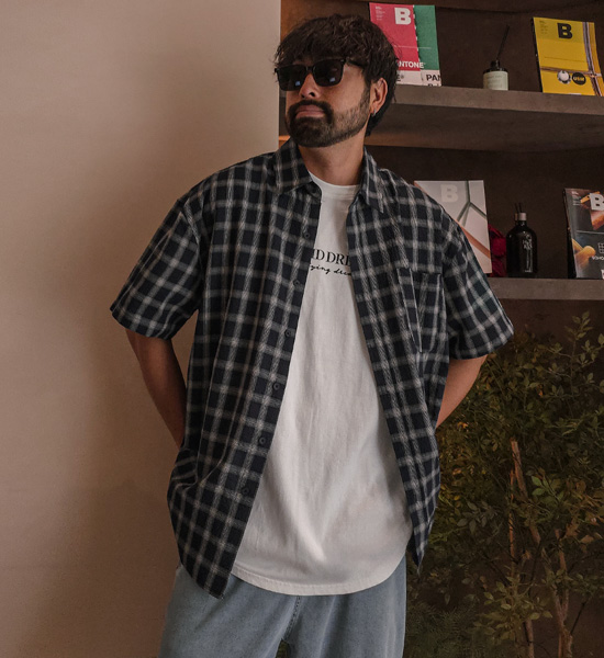 (XL-6XL)<br>하르만 checkered short-sleeved shirt