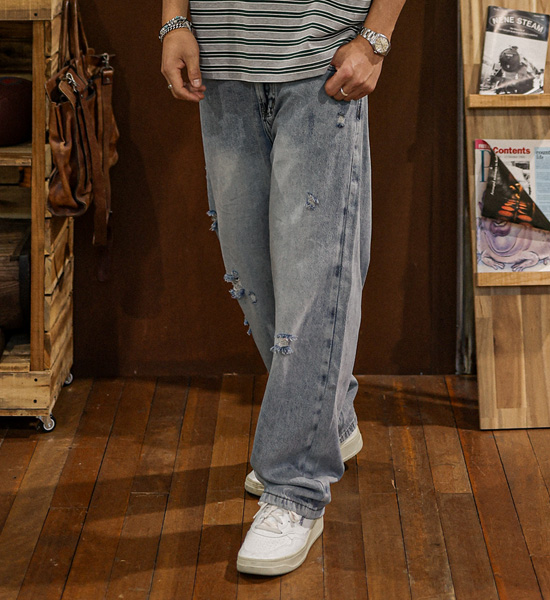 (28-40)<br>티라파타 Semi-wide fit denim pants 8952