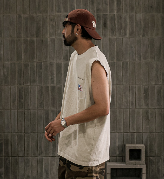 (XL-6XL)<BR>치르파노 pigment Sleeveless shirts