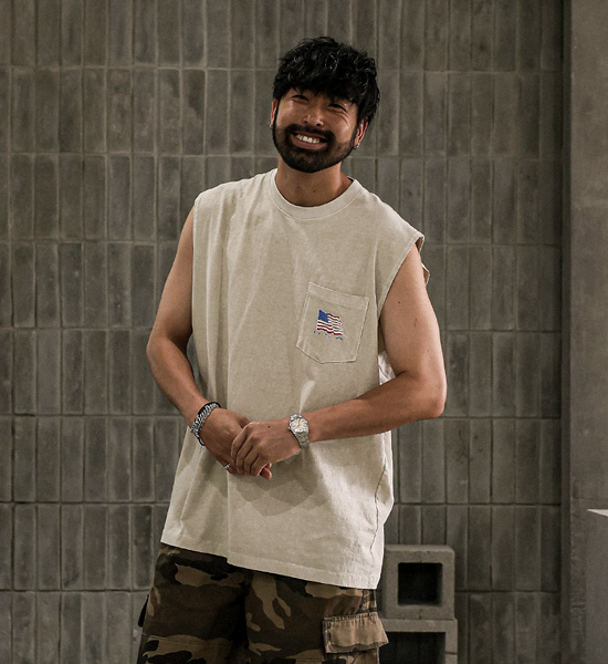 (XL-6XL)<BR>치르파노 pigment Sleeveless shirts