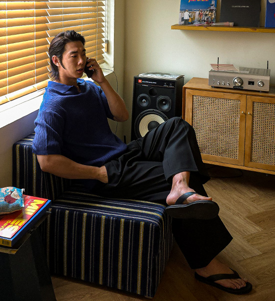 (L-5XL)<BR>마가니 Open Collar short-sleeved knitwear