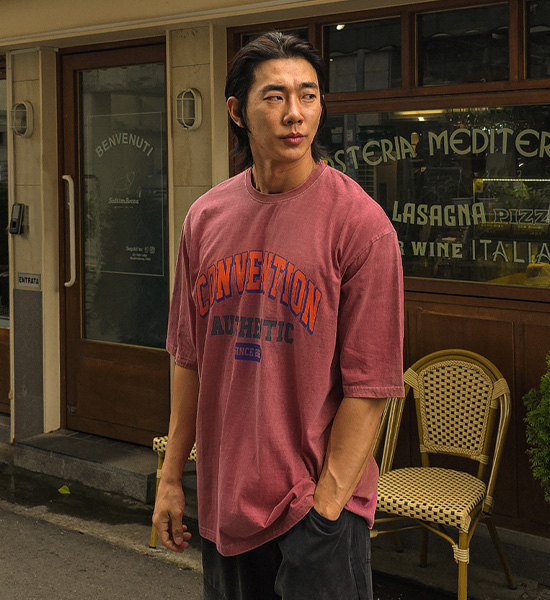 (XL-6XL)<BR>픽턴 pigment Short T shirts