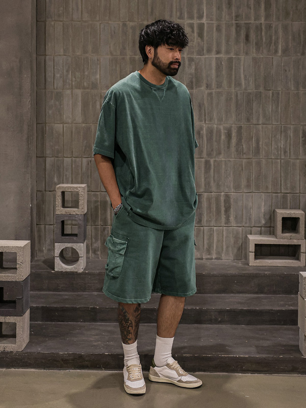 (XL-6XL)<BR>비스트로 pigment cargo banding shorts
