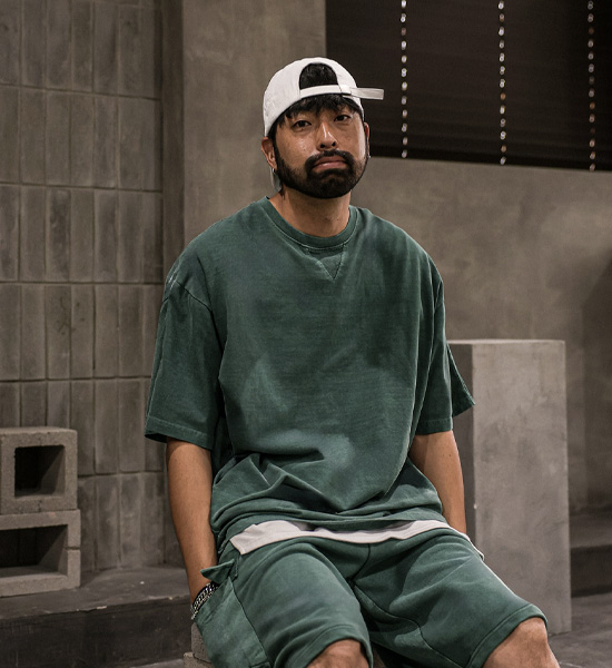 (XL-6XL)<BR>킹가로이 pigment Short T shirts+비스트로 pigment cargo banding shorts