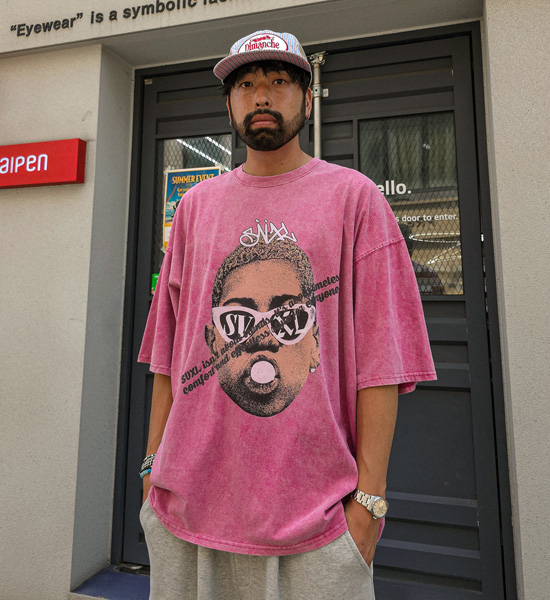 (XL-6XL)<BR>로차노 pigment Short T shirts T315