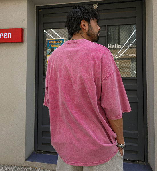 (XL-6XL)<BR>로차노 pigment Short T shirts T315