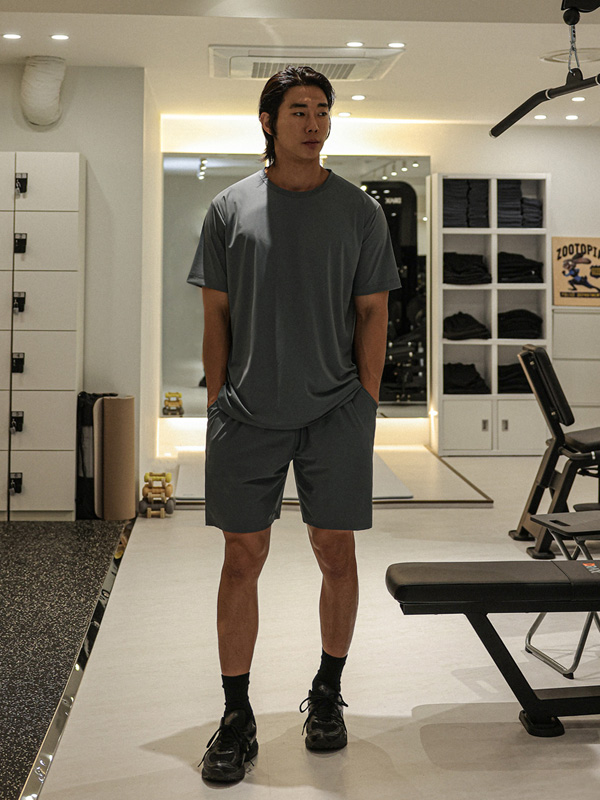 (L-6XL)<BR>알파샤 Cooling Short T shirts<br><font color="#072c81"><B>[ W.DNA ]</B></font><br><font color="#098a09"><B>Select length (Basic,Long+4cm)</B></font>