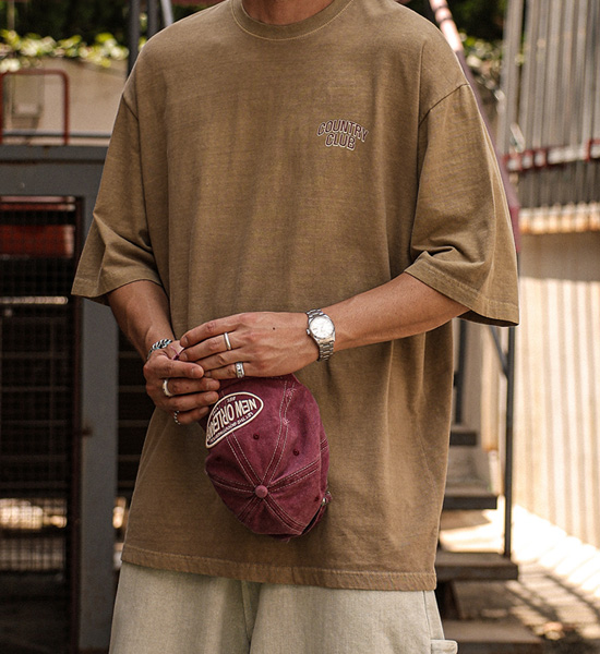 (XL-6XL)<BR>라티피야 pigment Short T shirts