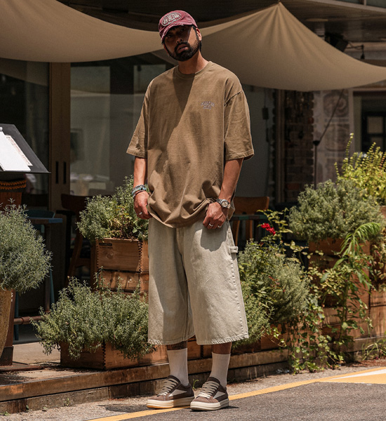 (XL-6XL)<BR>라티피야 pigment Short T shirts