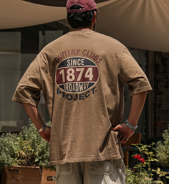 (XL-6XL)<BR>라티피야 pigment Short T shirts