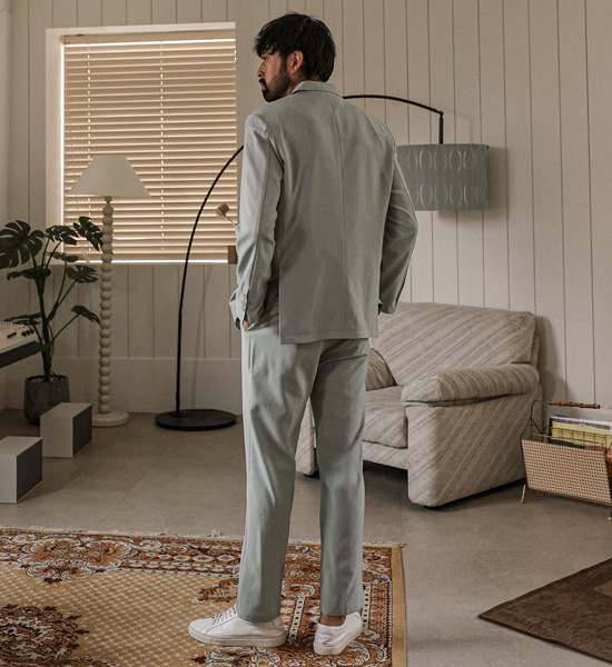 (M-4XL)<br>비스마야 Slim Fit 옆밴딩슬랙스