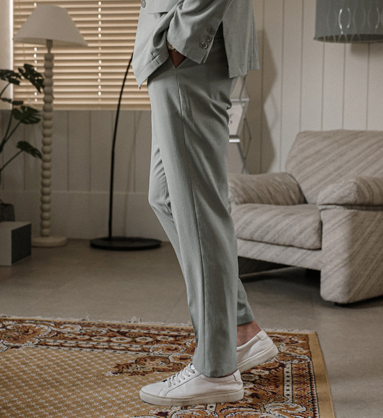 (M-4XL)<br>비스마야 Slim Fit 옆밴딩슬랙스