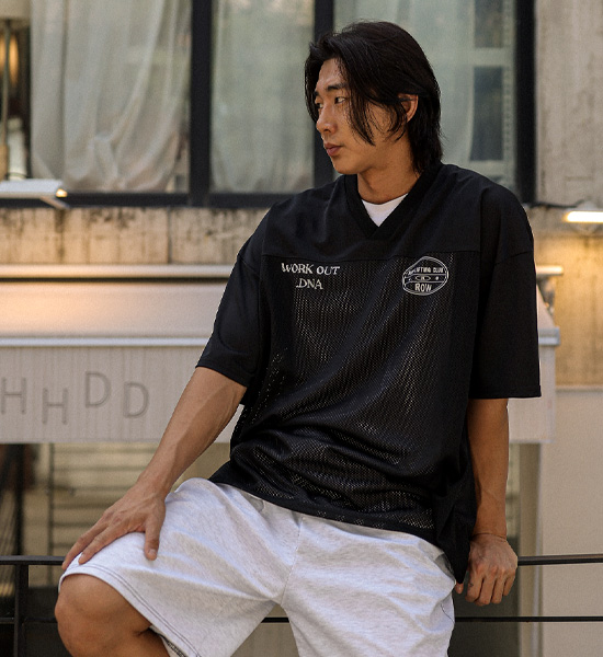 (XL-6XL)<BR>마다인 short-sleeved rugby shirt T041 <br><font color="#072c81"><B>[ W.DNA ]</B></font>