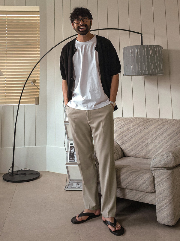 (M-6XL)<br>부카밀 standard fit Banding Slacks 163