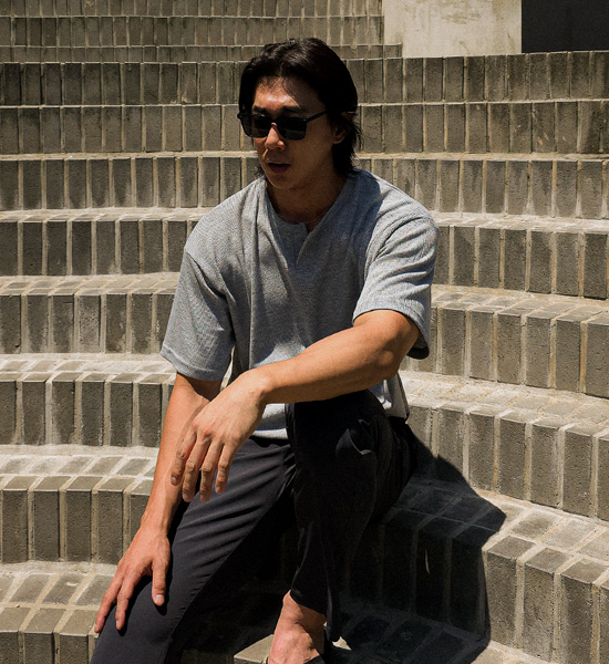 (L-4XL)<br>보니아토 Henley neck Short T shirts