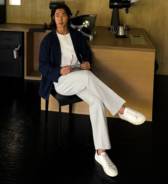 말라리타 a linen jacket