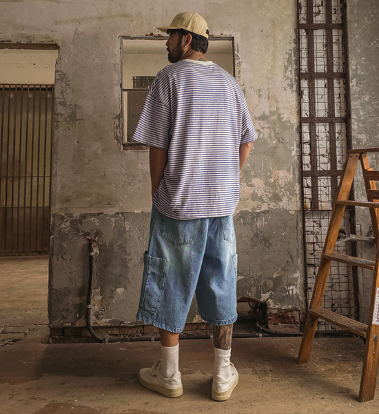 (XL-4XL)<br>슈베린 stripe Short T shirts