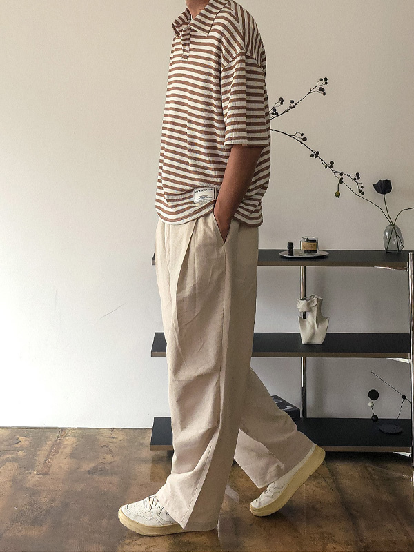 (XL-4XL)<br>보팟 Semi-wide fit banding pants