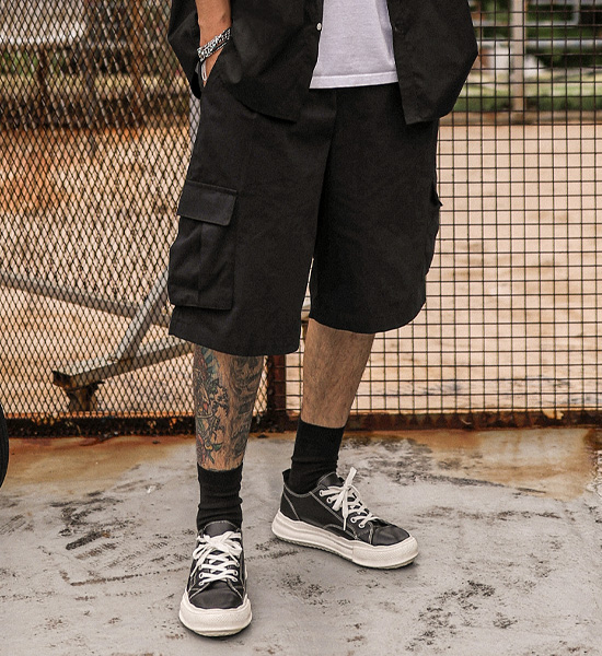 (L-5XL)<br>바그랏 Linen cargo banding shorts