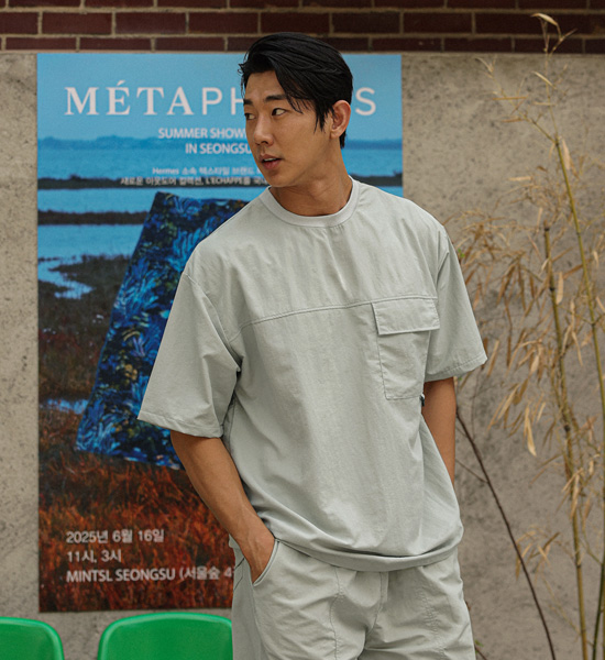 (L-4XL)<br>사우라슈 Short T shirts+바빈치노 Banding Shorts