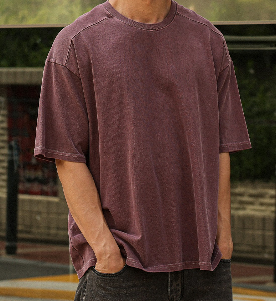 (XL-4XL)<br>라차리타 pigment Short T shirts