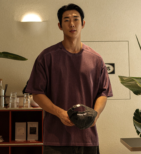 (XL-4XL)<br>라차리타 pigment Short T shirts