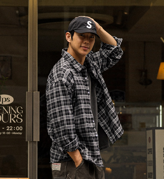 (XL-6XL)<BR>카파야탄 checkered shirt