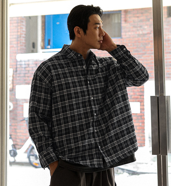 (XL-6XL)<BR>카파야탄 checkered shirt