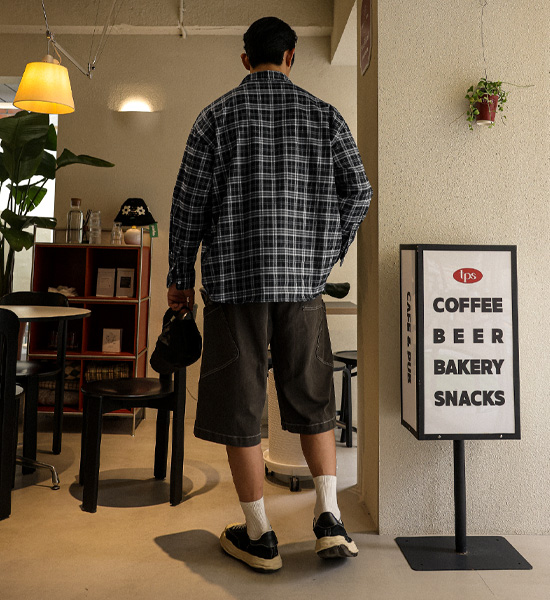 (XL-6XL)<BR>카파야탄 checkered shirt