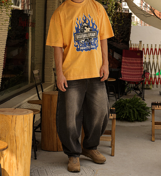 (30-46)<BR>바들렛 커브드 denim pants