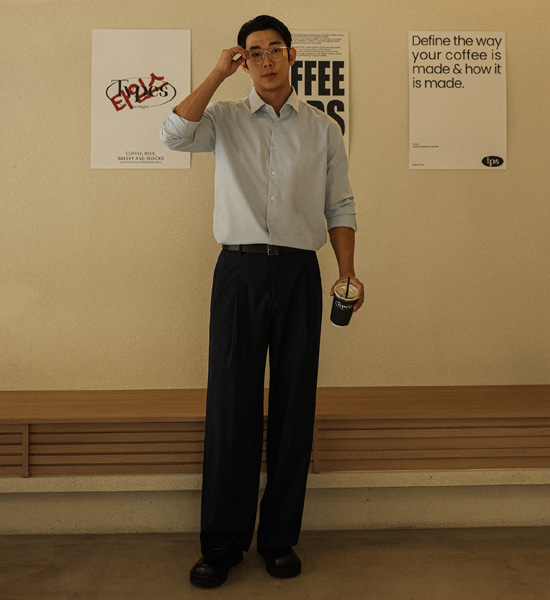 (L-4XL)<BR>그리디스 Dress Shirt